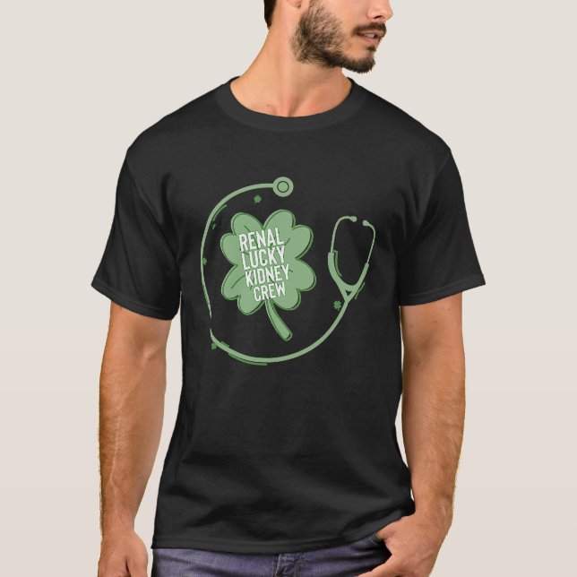 Dialysis Technician  St Patricks Day Shamrock Nurs T Shirt (Framsida)