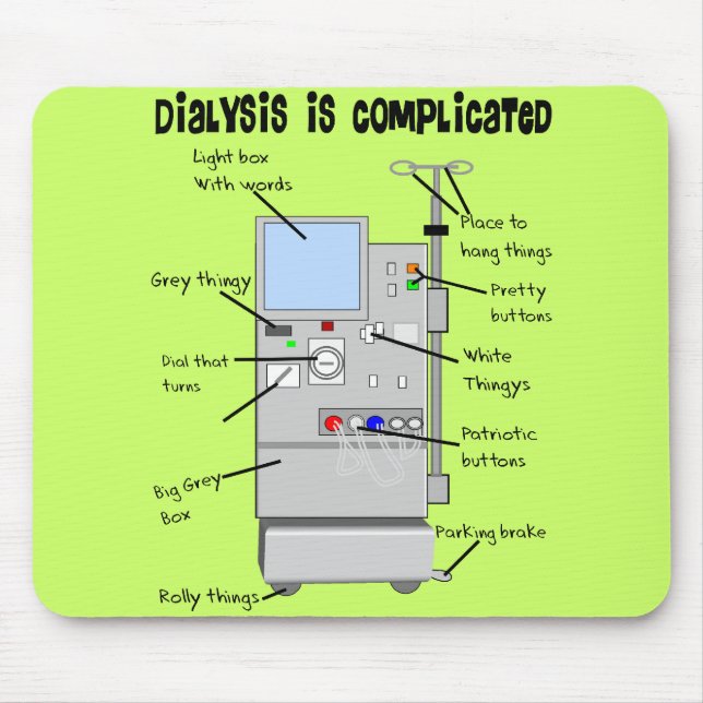 Dialysissjuksköterska/roliga gåvor för Tech Musmatta (Framsidan)