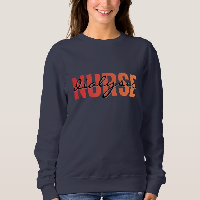 Dialyssjuksköterska Modern typografi T Shirt (Framsida)