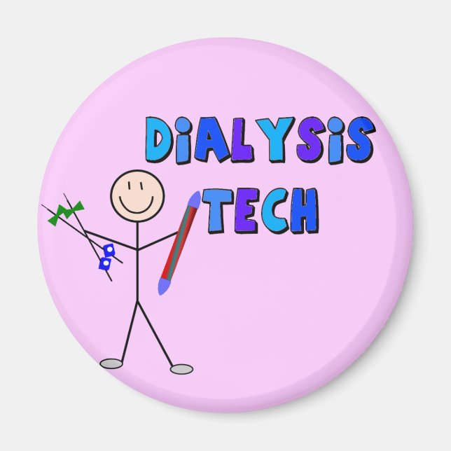 Dialysteknik STICK MAN Design Magnet (Framsidan)
