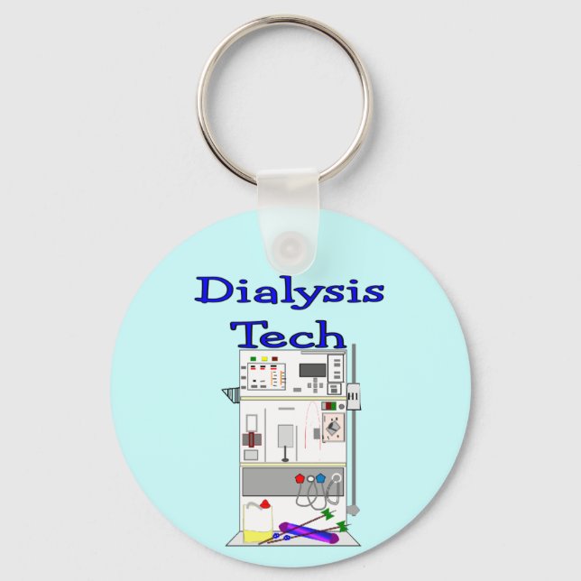 Dialystekniker - Fresenius Maskin Design Nyckelring (Framsida)