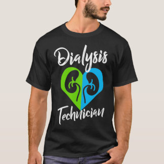 Dialystekniker Heart Pair Nephrology Tech T Shirt