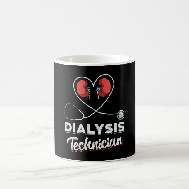 Dialystekniker Kärlek Nurse Nephrology Tech Kaffemugg (Center)