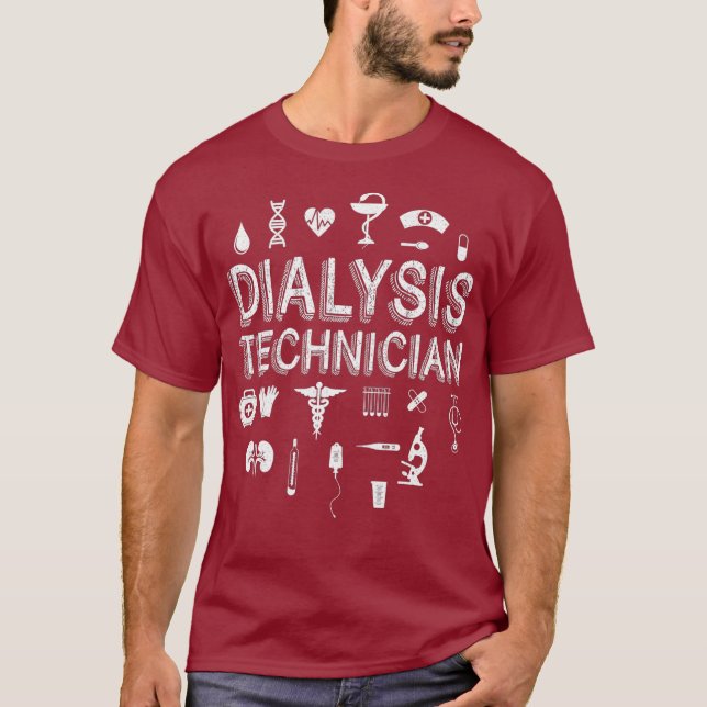 Dialystekniker Life Job Nephrology Tech T Shirt (Framsida)