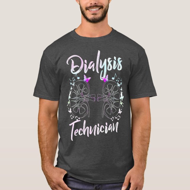 Dialystekniker Ljud Nephrology Tech T Shirt (Framsida)