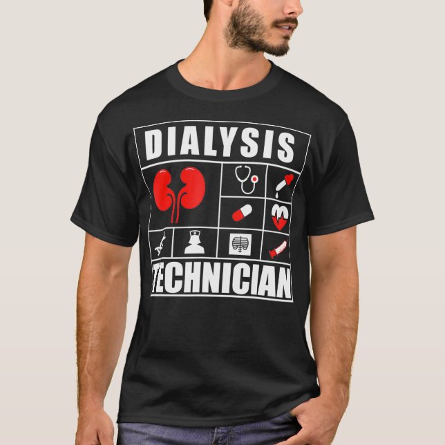 Dialystekniker Meds Nephrology Tech T Shirt (Framsida)