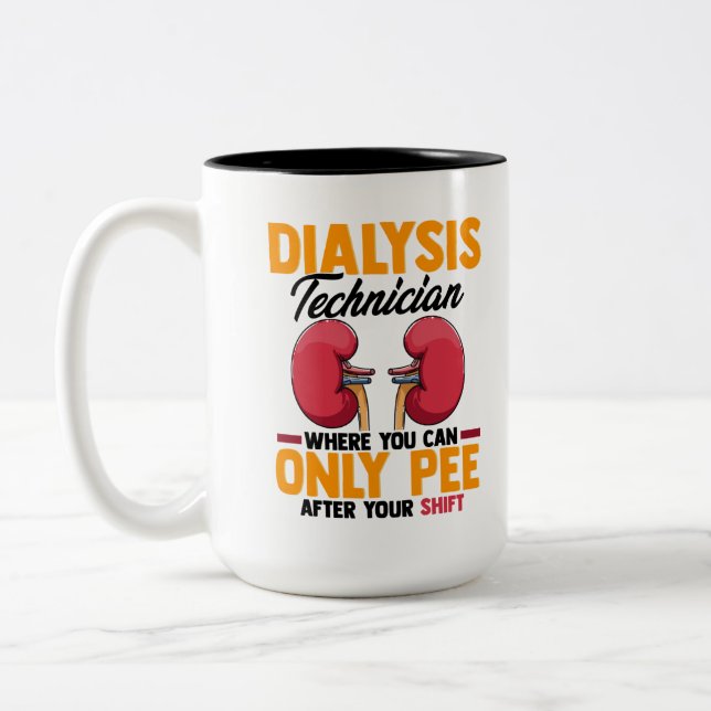 Dialystekniker Nephrology Kidney  Två-Tonad Mugg (Vänster)