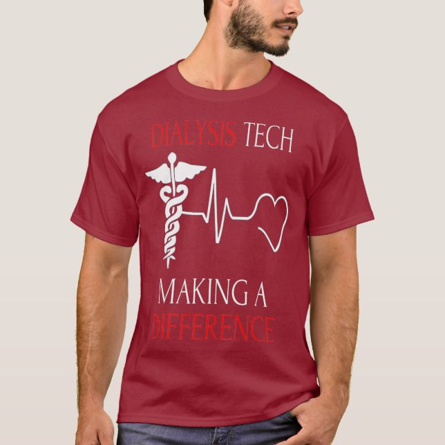 Dialystekniker Nephrology Tech T Shirt (Framsida)