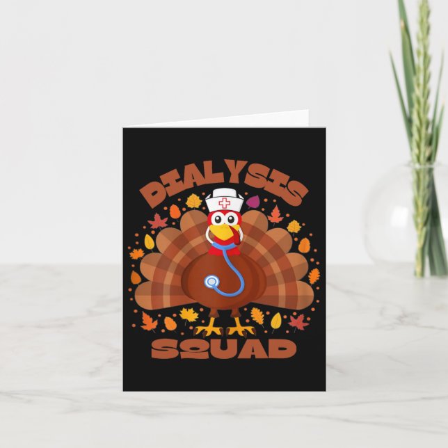 Dialystekniker Nephrology Thnksgiving Dialysi Kort (Framsida)