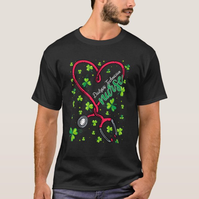 Dialystekniker Nurse St patricks day St Kärlek T Shirt (Framsida)