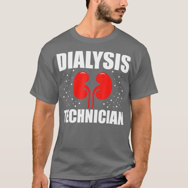 Dialystekniker Pair Nephrology Tech T Shirt (Framsida)