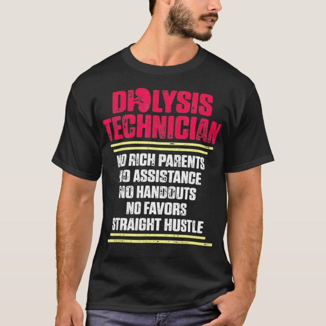 Dialystekniker Rik Parkinsons nefrologiteknik T Shirt (Framsida)