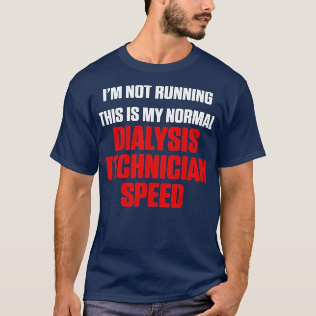 Dialystekniker som kör Nephrology Tech T Shirt (Framsida)