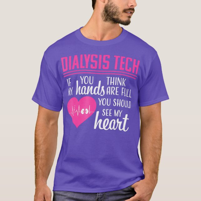 Dialystekniker Tech Heart Nephrology Funny T Shirt (Framsida)