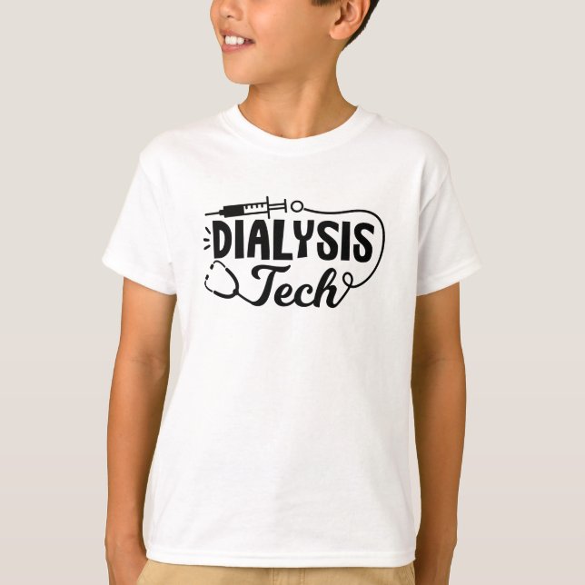 Dialysteknisk dialys Nefrologitekniker T Shirt (Framsida)