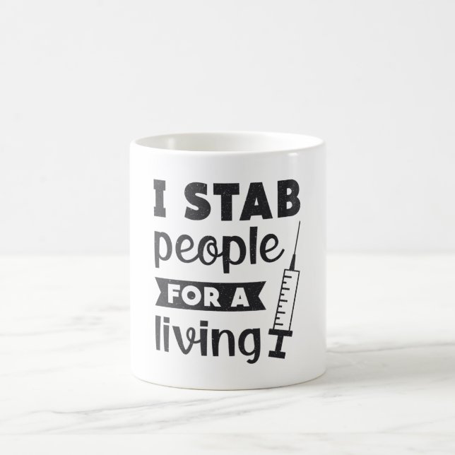 Dialysteknologi I Stab People for a Living Nurse Kaffemugg (Center)