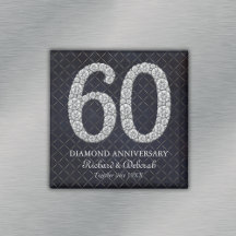 Diamant 60-års bröllopsjubileumsmemento