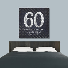 Diamant 60-årsjubileum Äkta Canvastryck