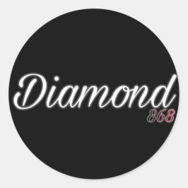 Diamant 868 logotyp runt klistermärke