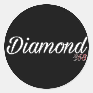 Diamant 868 logotyp runt klistermärke
