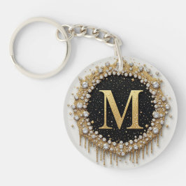 Diamant Bokstav M Guld Dekor