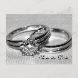 Diamant Bröllop Ring Ange Spara datum Meddelande Vykort