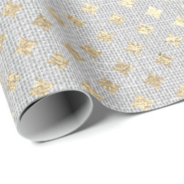 Diamant Clider Foxier Guld Silver Grått VIP Linen Presentpapper