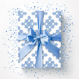 Diamant Endless Knot Nyans i Blått Presentpapper