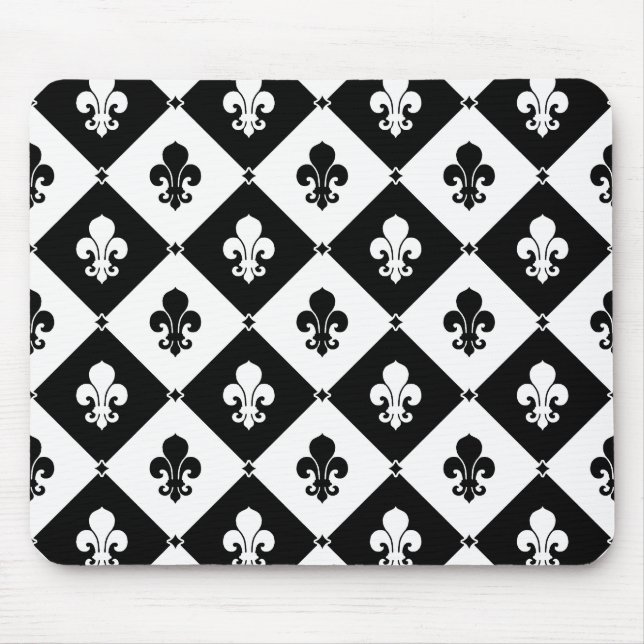 Diamant Fleur De Lis-mönster Musmatta (Framsidan)