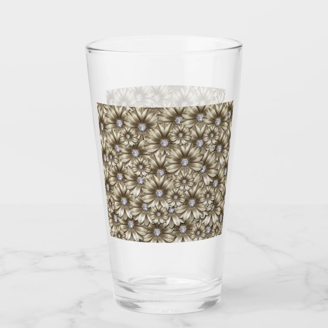 Diamant Flowers Glass Glaskopp (Framsida)