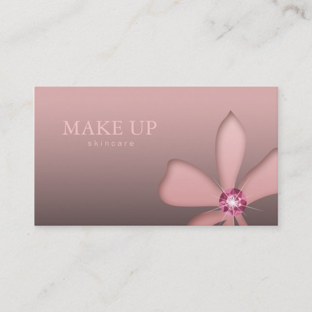 Diamant för blomma för rosor för Makeupkonstnär Visitkort (Framsida)