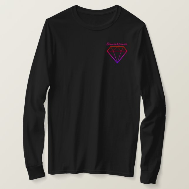 diamant för evigt hoodie t shirt (Design framsida)
