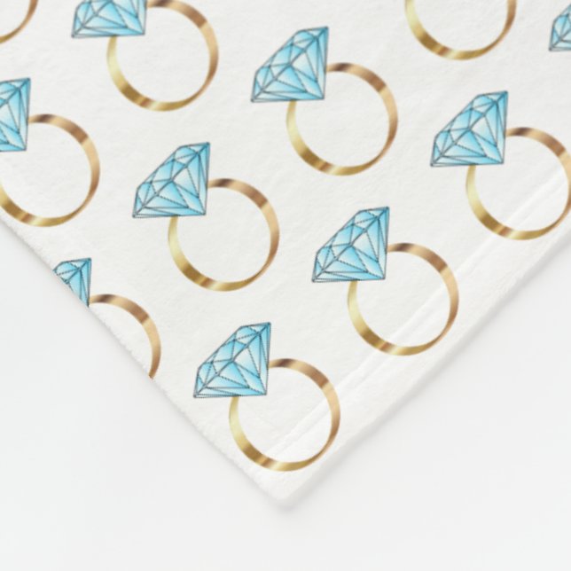 Diamant Förlovningsring Brud Smycken Fleecefilt (Hörn)