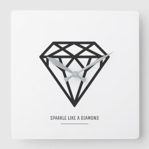 Diamant Fyrkantig Klocka