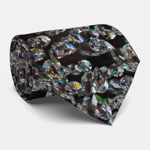 Diamant glatt mönster elegant silver och svart slips