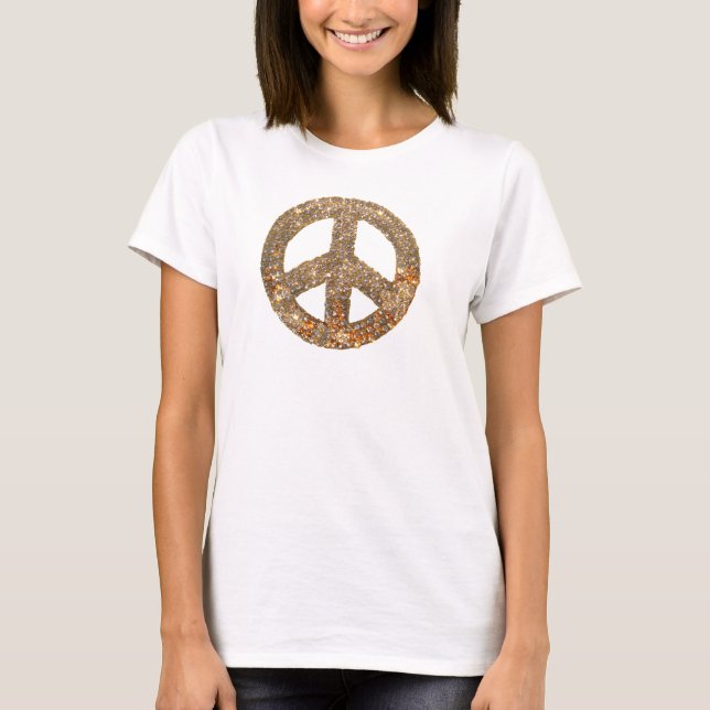 Diamant- & guldfredstecken tee shirt (Framsida)