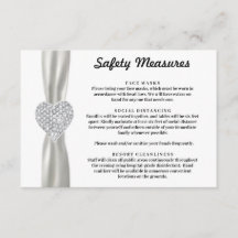 Diamant Hjärtat Vitt Band Säkerhetsåtgärder