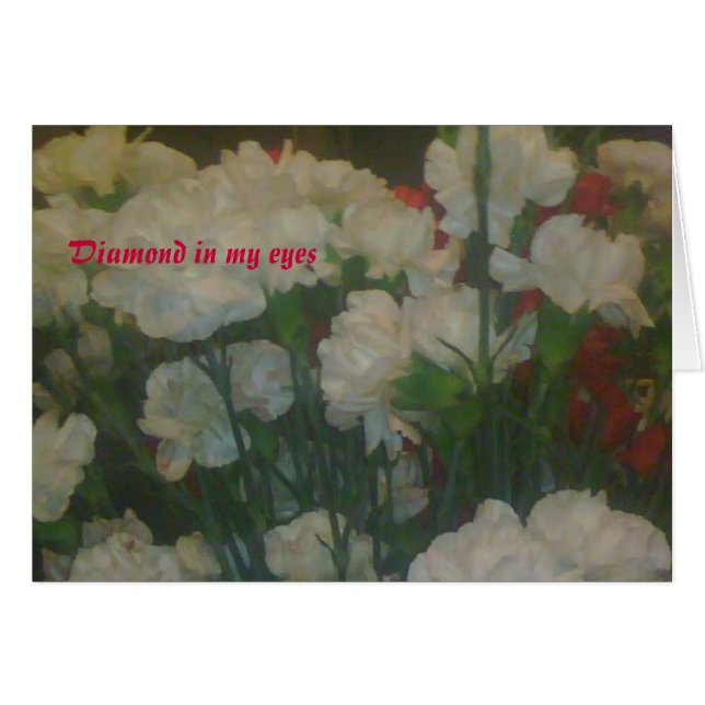 Diamant i min ögon hälsningskort (Framsidan Horizontal)