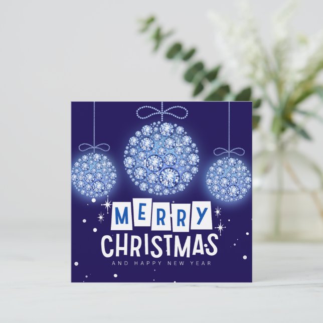 Diamant jul - prydnadsport, platt kort (Stående Fram)