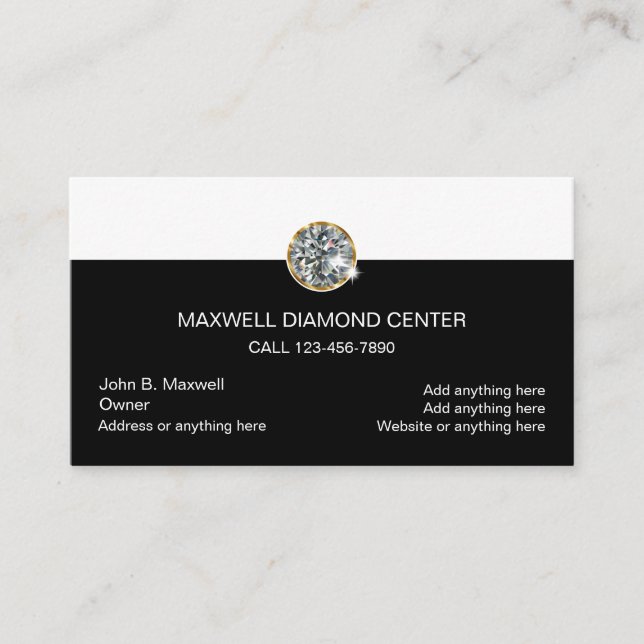 Diamant Juvelerare Design Visitkort (Framsida)