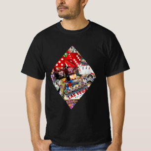 Diamant - Las Vegas Spelkort Form T-Shirt