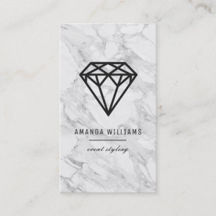 Diamant med marmor visitkort