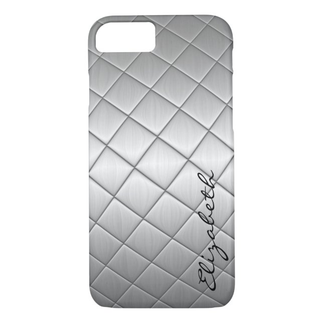 Diamant Metallic Stainless Steel Metall utseende Case-Mate iPhone Skal (Baksida)