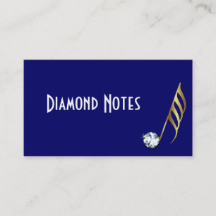 Diamant- och guldmusikalen noterar visitkorten visitkort