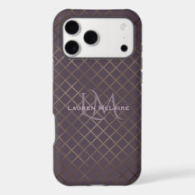 Diamant och lila Taupe Monogramm