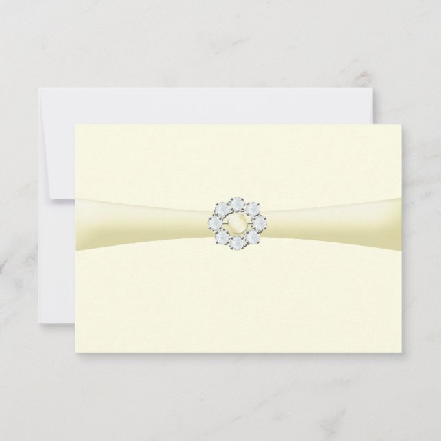 Diamant och Pearl Broach på menyfliksområdet Spara Inbjudningar (Framsida)