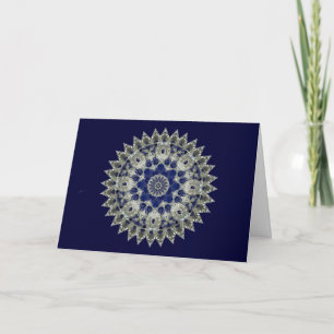 Diamant- och safirblåttHanukkah Kaleidoscope Helgkort