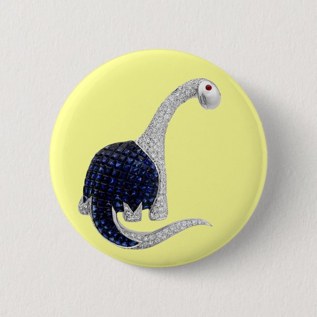 Diamant- och smaragdDinosaur Knapp (Framsida)