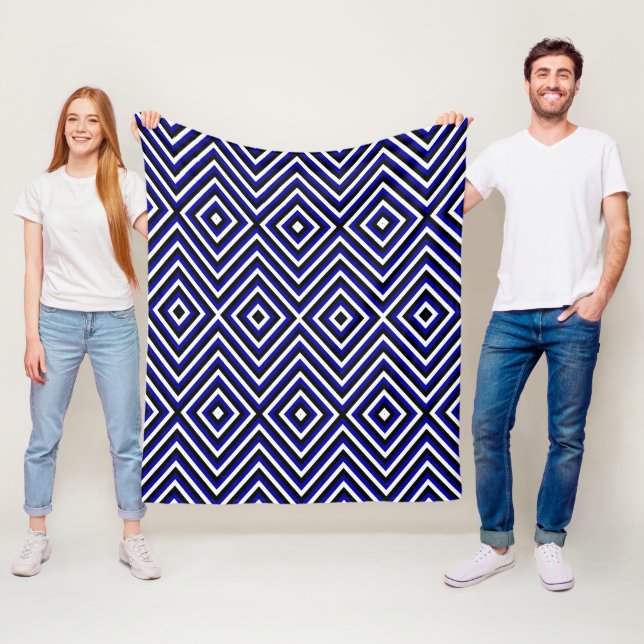 Diamant Optisk Illusion Täcke Fleecefilt (På plats)