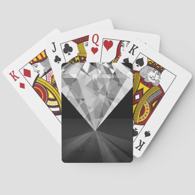 Diamant På Baksidan Spel Kort (Baksidan)